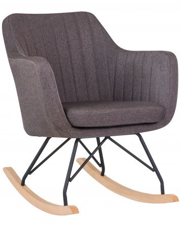 DOBRIN KIARA rocking chair, grey fabric (LAR-106D-26)