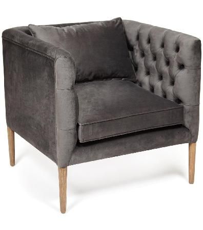 Armchair Secret De Maison 14137 Antique oak/ grey fabric