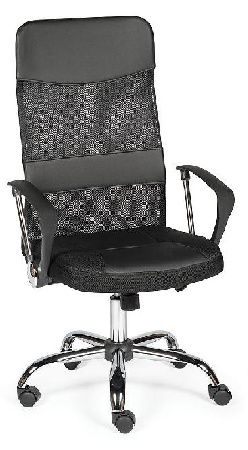 Office chair NORDEN Direct CX0337H black, metal color chrome, eco-leather color black