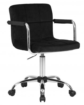 DOBRIN TERRY office chair for staff, black velour (MJ9-101)