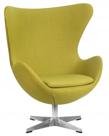 Designer armchair DOBRIN EGG, grey fabric AF7