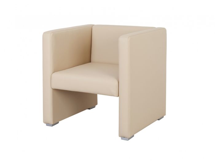 Brief 001344 armchair, beige color, materials plywood, fiberboard, PU