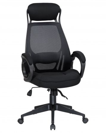 Executive office chair DOBRIN STEVEN BLACK, black plastic, black fabric