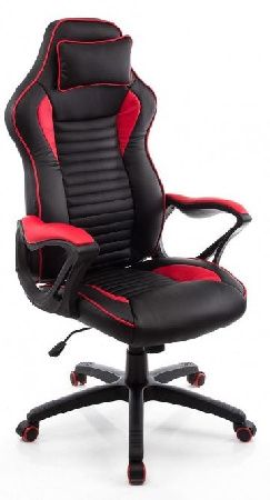 Woodville 1724 Leon Computer Chair red / black