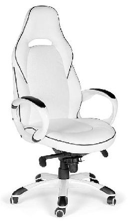 Office chair NORDEN Mustang X CX0496H03, ABS plastic color white/black, eco-leather color white