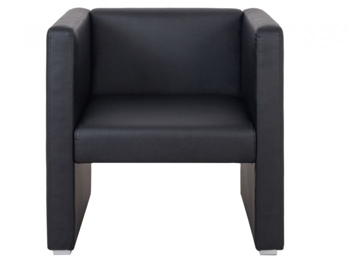 Brief 001345 armchair, color black, materials plywood, fiberboard, PU