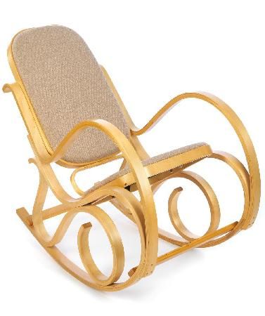 Rocking chair Tetchair 13967 wood: oak #5, beige fabric 1089-4