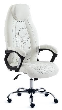 Tetchair 15306 BOSS armchair (chrome), white