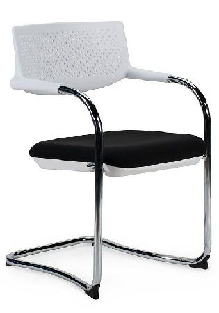 Office chair NORDEN Samba white CF CH-172C-WHITE-OS-01, ABS plastic color white, fabric color black