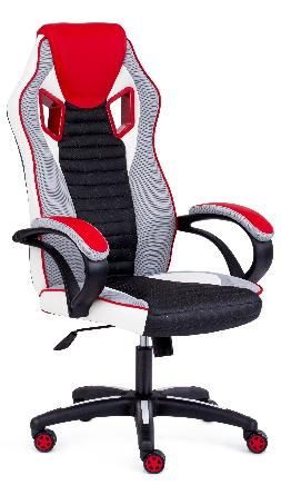 Tetchair 15288 PILOT chair, perforated black/St.grey/red