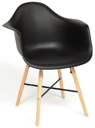 Armchair Secret De Maison CINDY 13277 black, black with natural legs