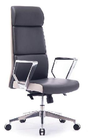 Office chair NORDEN London LUXURY ZR8637H-417, metal color gray/chrome, eco-leather color gray