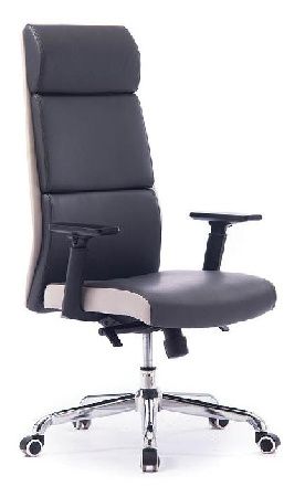 Office chair NORDEN London ZR8637H-2A-417, metal color gray/chrome, eco-leather color gray