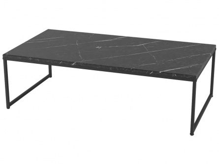 Coffee table Inside 006729, color black marble/black, mdf materials, metal