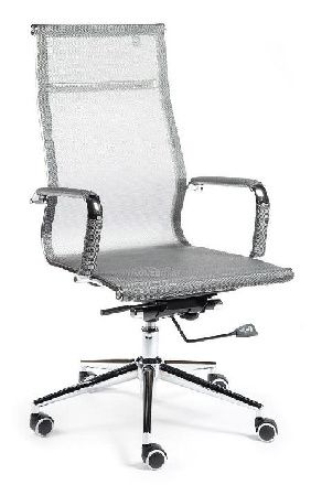 Office chair NORDEN Helmut H-102-01, metal color chrome, mesh color gray