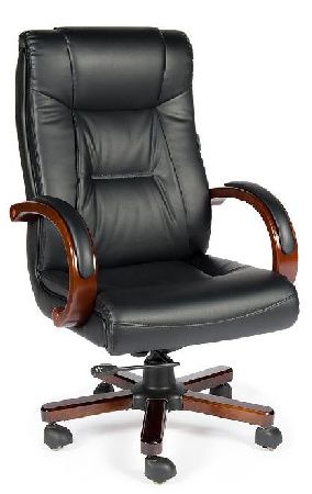 Office chair NORDEN Consul leather 3158-L02 Leather, metal/wood color dark walnut