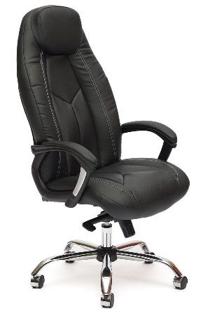 Tetchair BOSS 9160 armchair black, black perforated