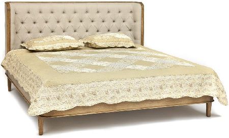 Bed Secret De Maison Castro 13021 antique oak, cream fabric