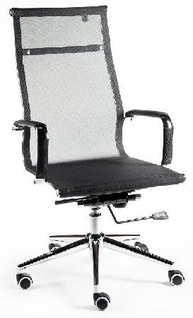 Office chair NORDEN Helmut H-102-1, metal color chrome, mesh color black