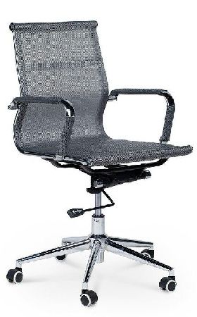 Office chair NORDEN Helmut LB HA-102-01, metal color chrome, mesh color gray