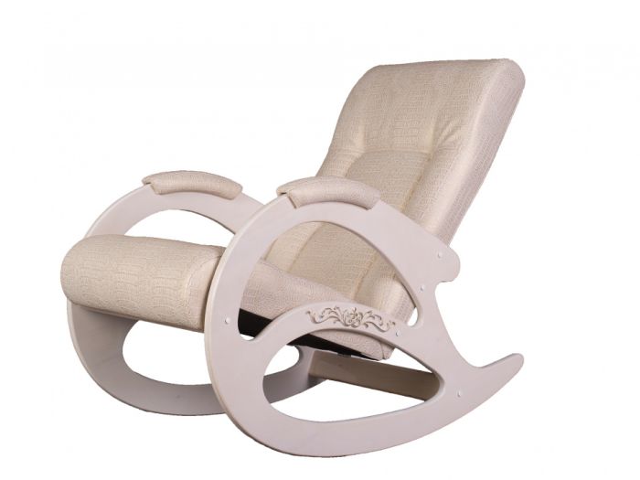 Rocking chair Tenaria 000541, crocodile light color, white ash, materials wood, PU