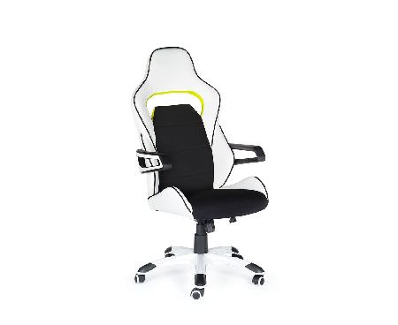 Office chair NORDEN Joker Z CX0713H01, ABS plastic color white/black, eco-leather color black/white