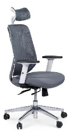 Office chair NORDEN Image gray YS-0817H(D+T)W, metal/ABS plastic color white/aluminum