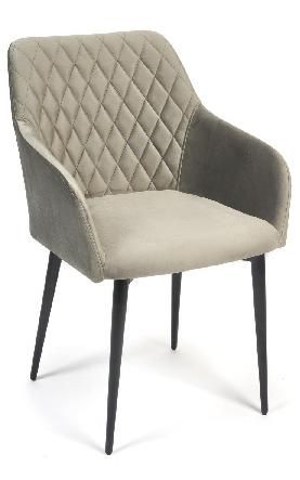 Tetchair BREMO 14318 grey barkhat 26, black