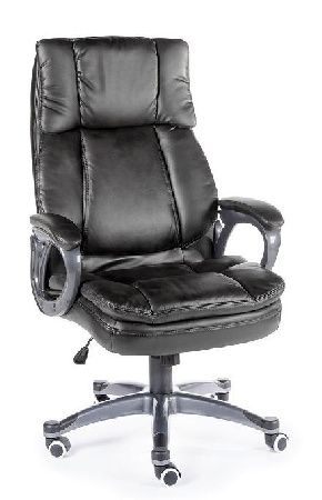 Office chair NORDEN Madison H-1182-35, ABS plastic color gray, eco-leather color black