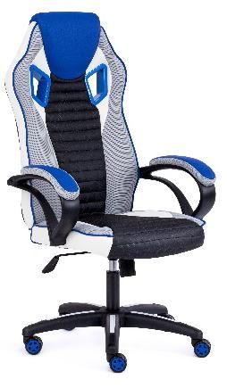 Tetchair 15289 PILOT chair, perforated black/St.grey/blue