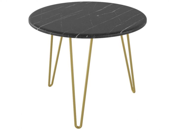 Coffee table Reed 006695, color black marble/gold, lmdf materials, metal